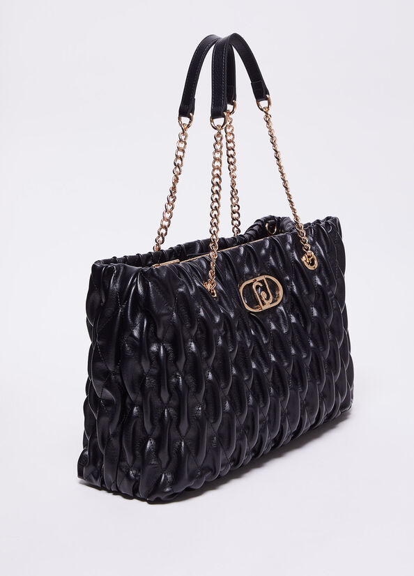 Tote bag effetto goffrato