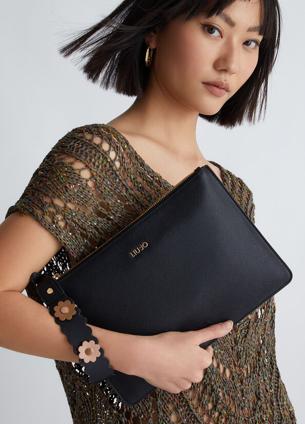 Pochette nera ecosostenibile