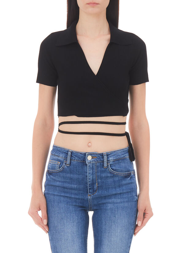 Maglia cropped ecosostenibile