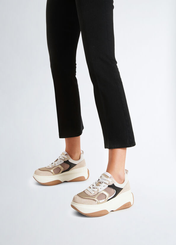Chunky sneakers in pelle