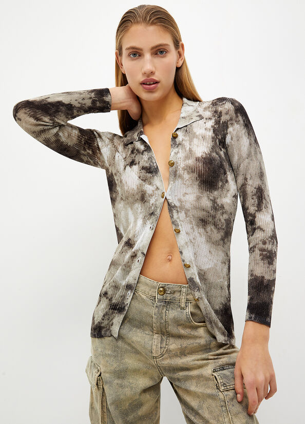 Cardigan marble in maglia