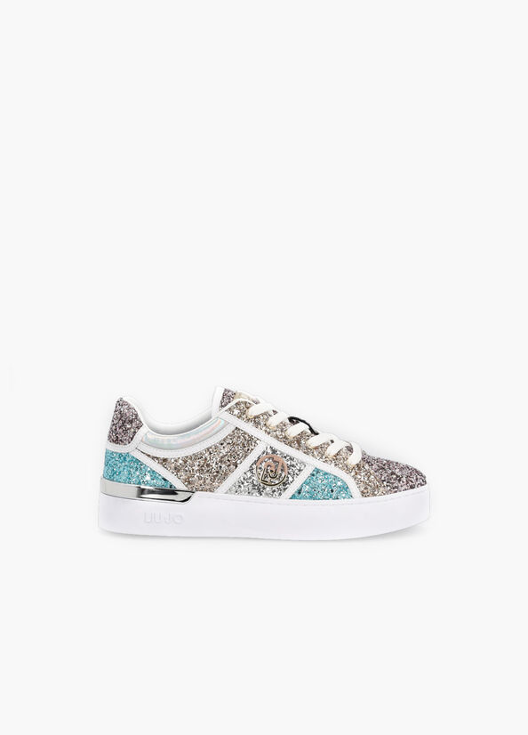 Sneakers con glitter multicolor