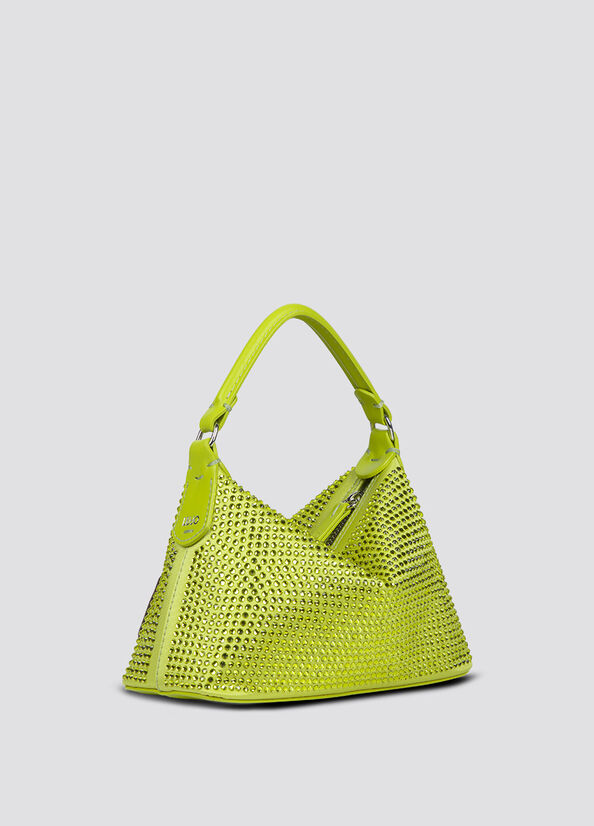 Borsa hobo mini con strass