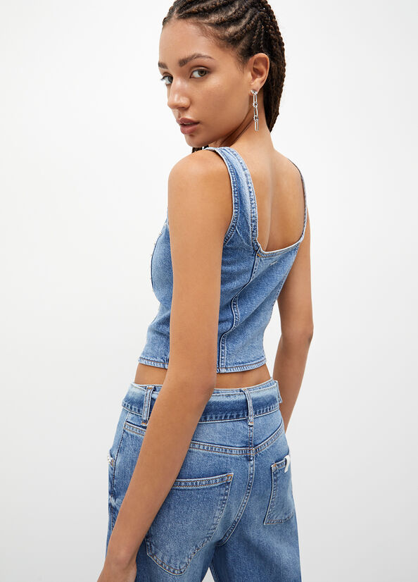 Top ecosostenibile in denim