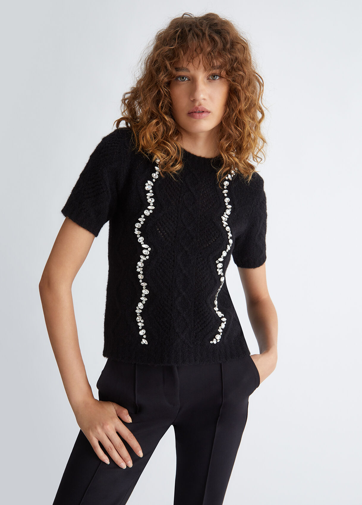 Jumper with gemstones