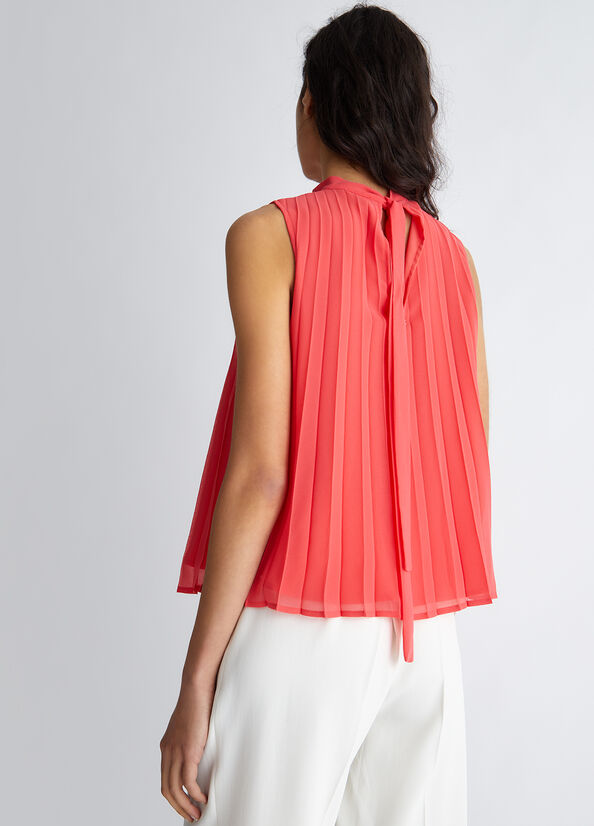 Top plissé in georgette