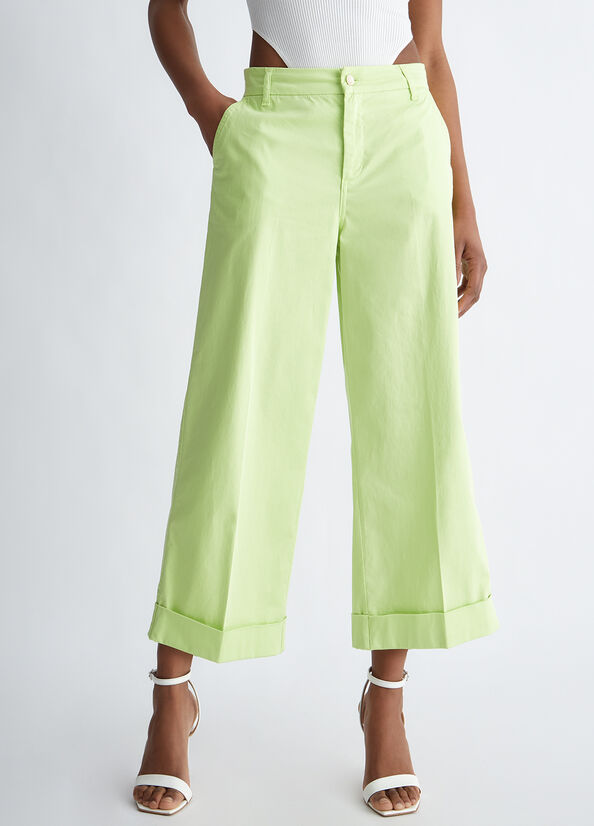 Pantaloni flare cropped
