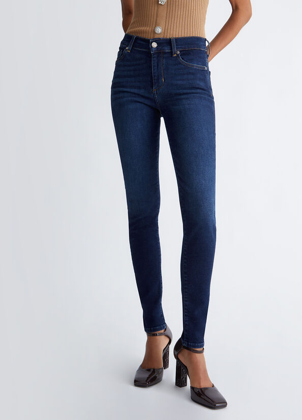 Jeans skinny a vita alta