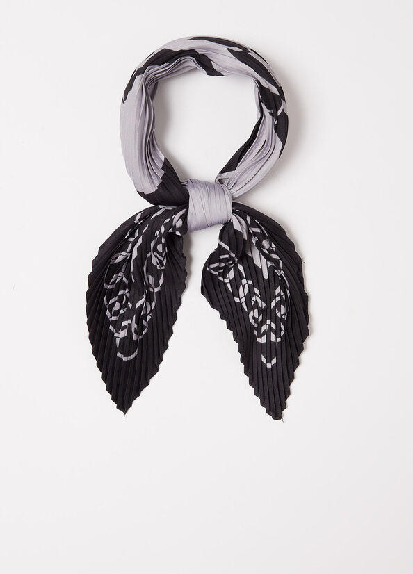 Foulard plissé ecosostenibile con logo