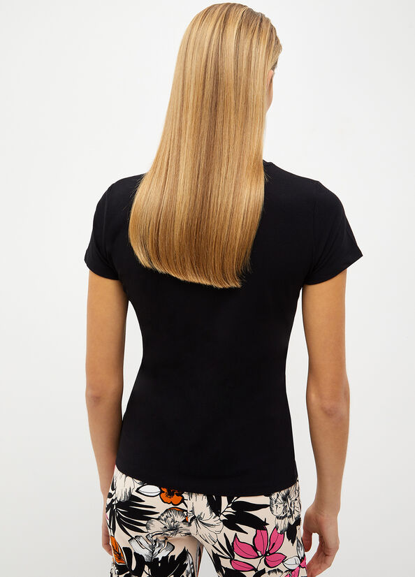 T-shirt nera ecosostenibile