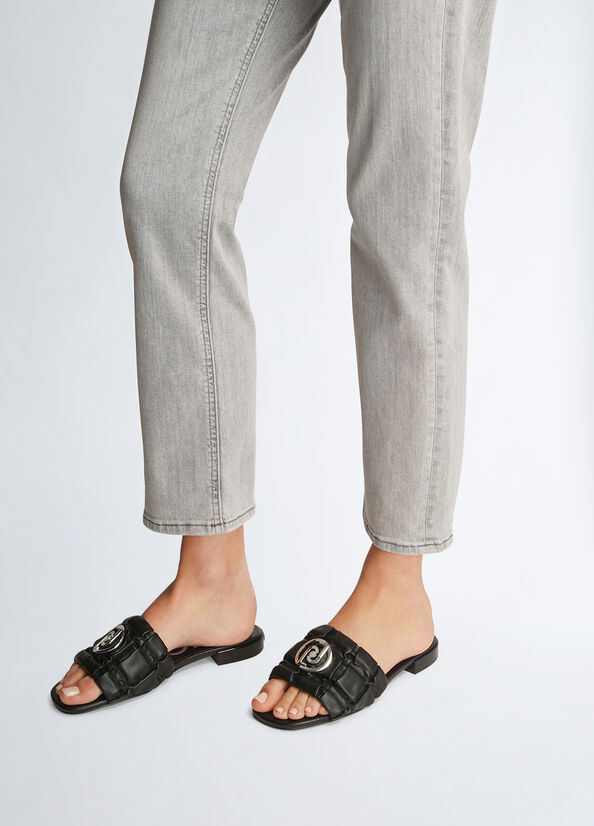Sandali flat con logo