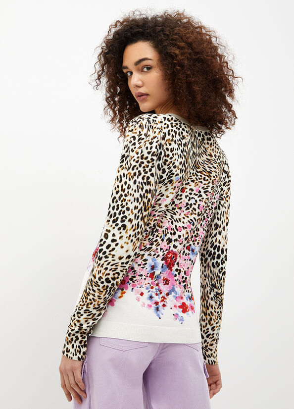 Maglia animalier floreale