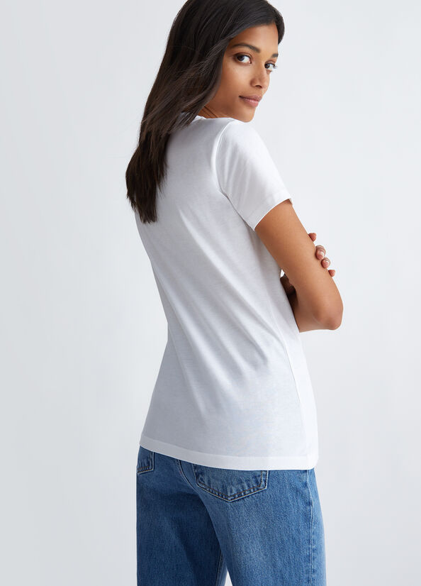 T-shirt ecosostenibile con stampa paisley