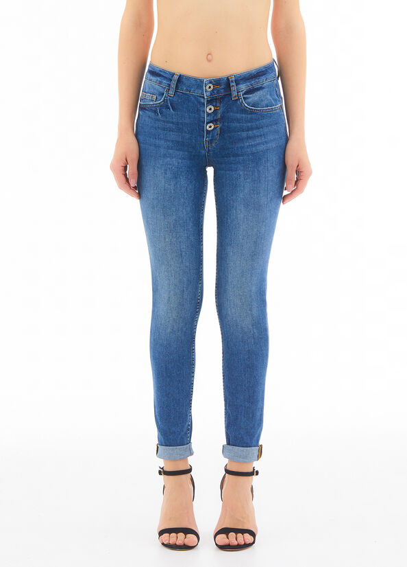 Jeans skinny ecosostenibile vita alta