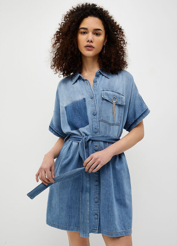 Vestito chemisier in denim