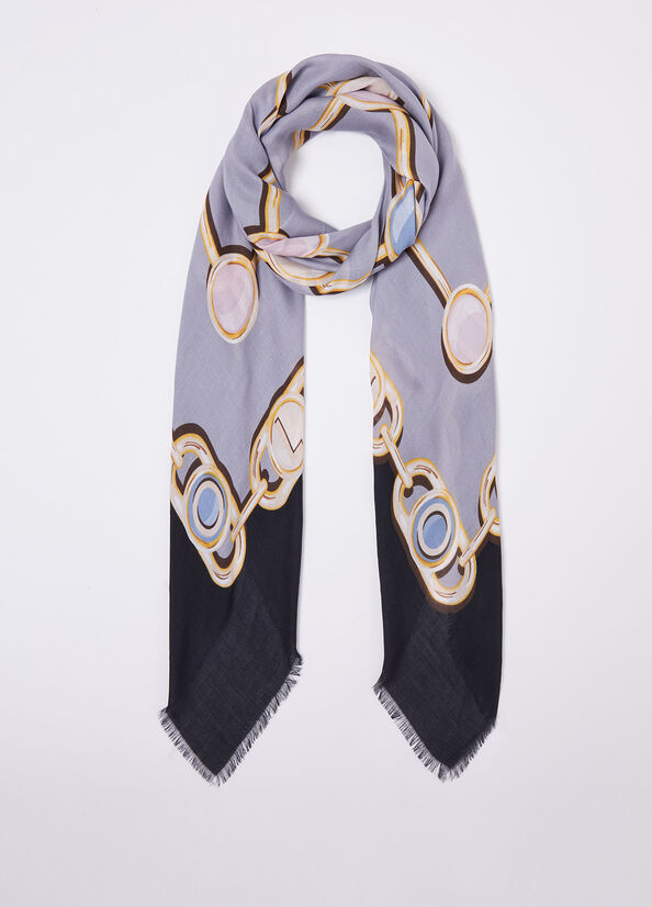 Foulard con stampa bijoux