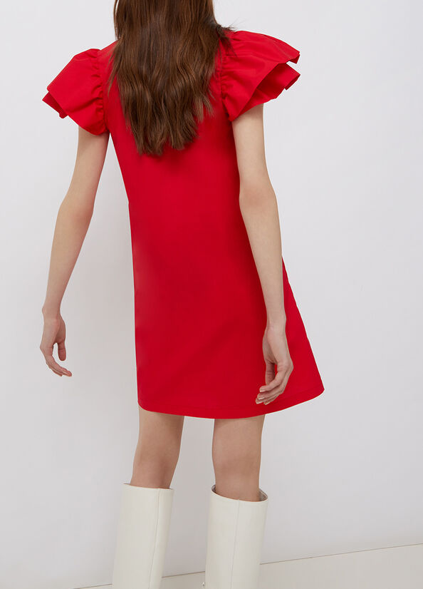 Vestito con maniche volants