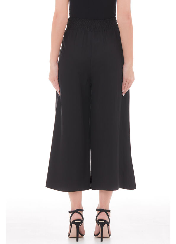 Pantalone cropped in misto lino