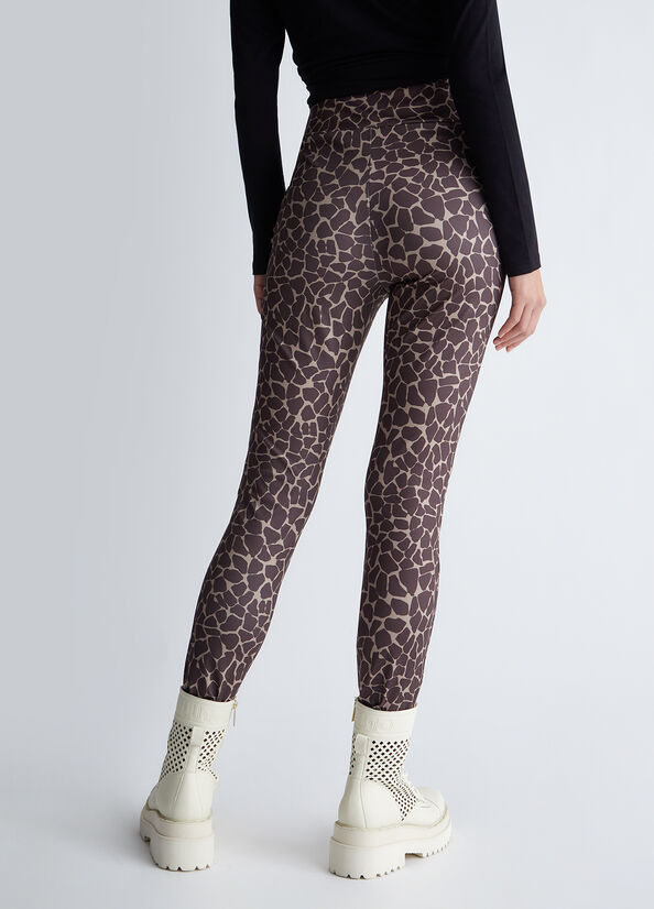 Leggings con stampa animalier