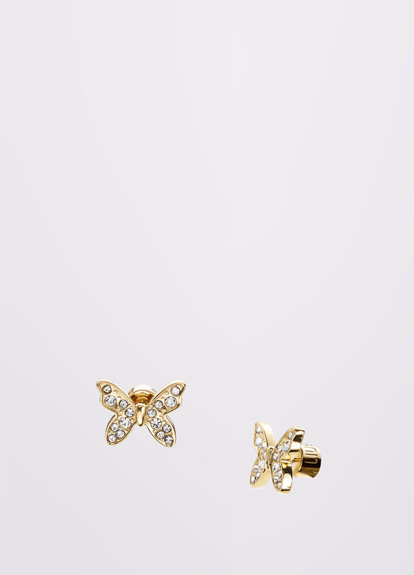 Orecchini farfalla con strass