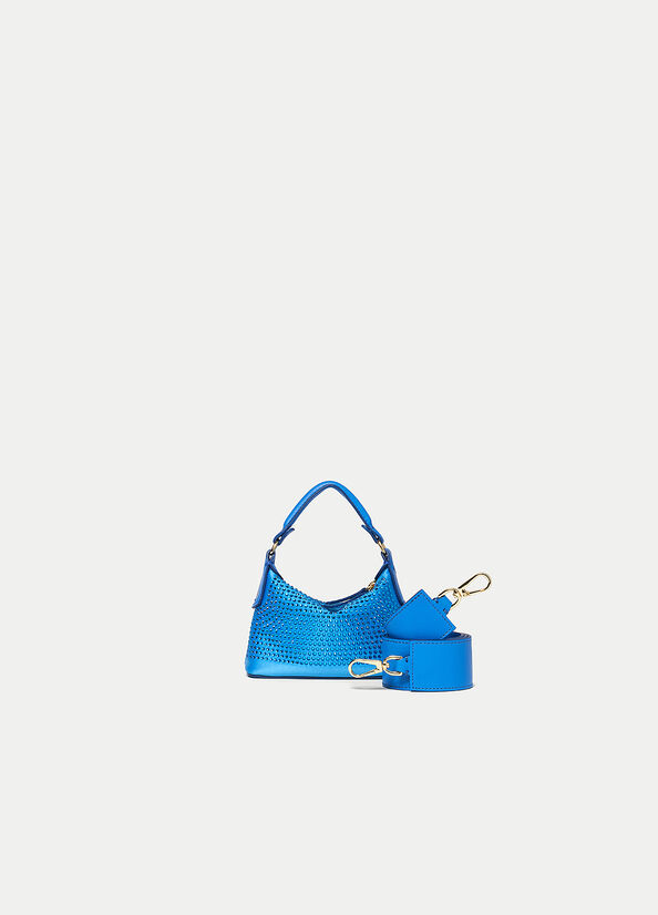 Micro borsa hobo con strass