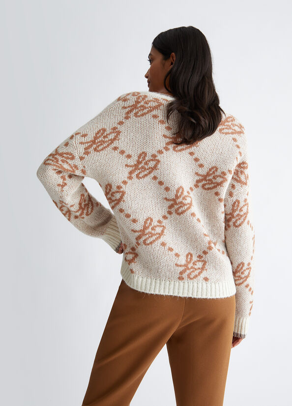 Maglia jacquard con logo