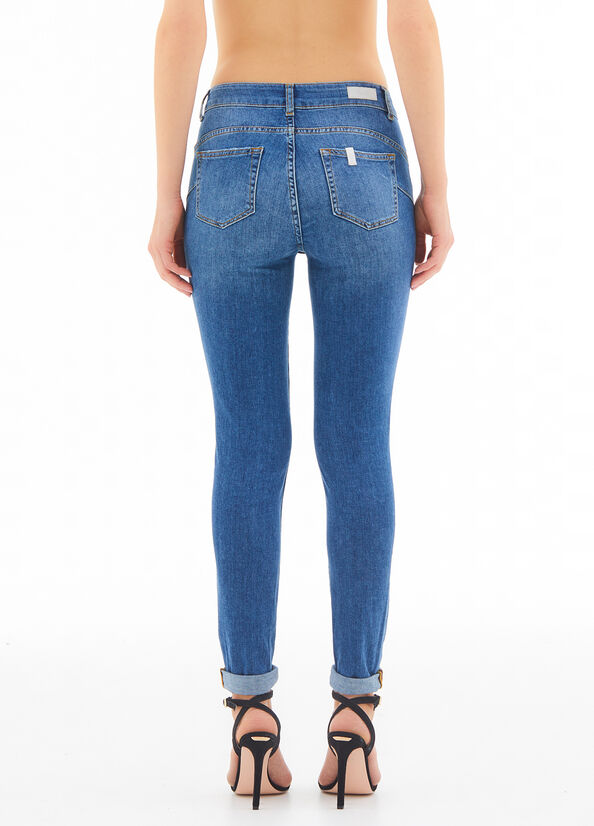 Jeans skinny ecosostenibile vita alta