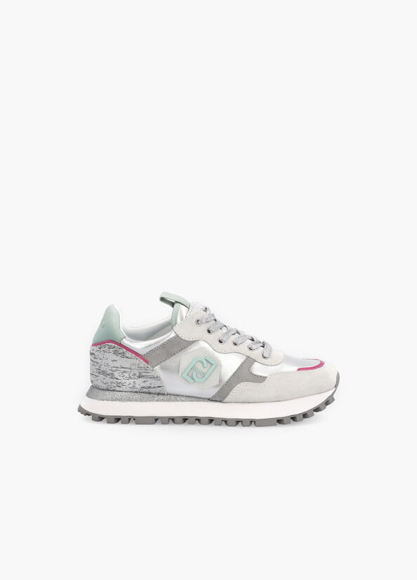 Sneakers con dettagli mélange