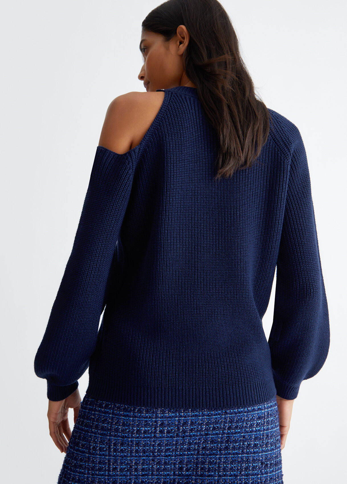 Wool blend jumper with buttons