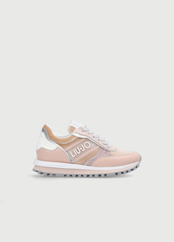 Sneakers con logo gommato