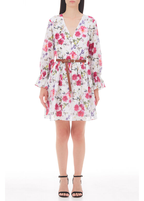 Vestito corto a fiori