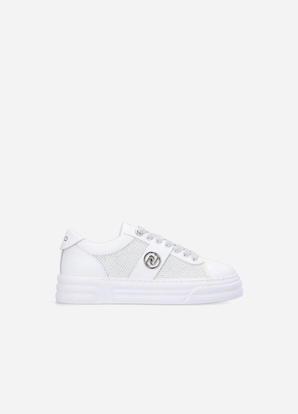 Sneakers platform con borchie