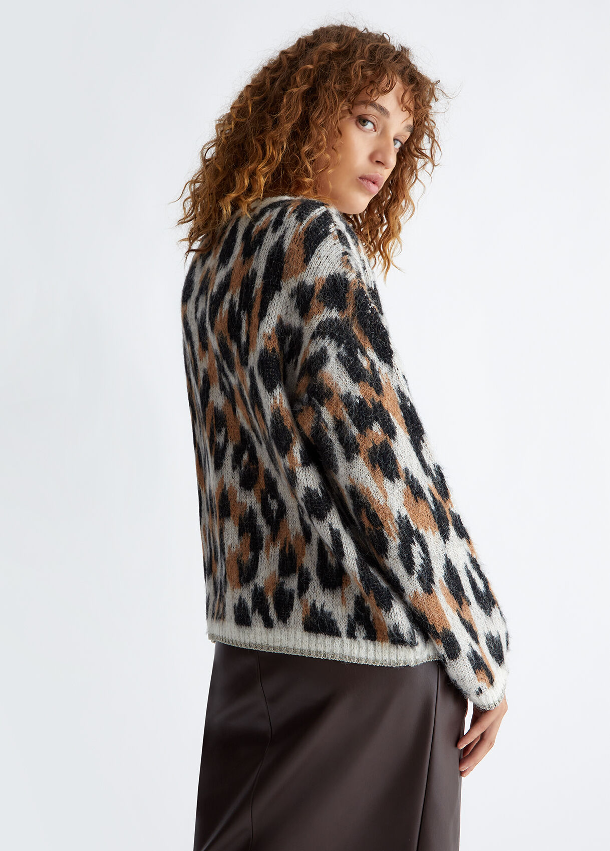 Animal print jumper