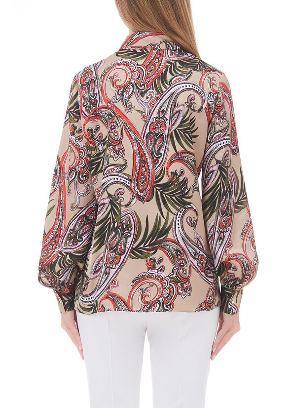 Camicia in raso stampato