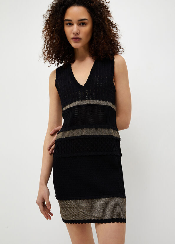 Vestito nero in maglia