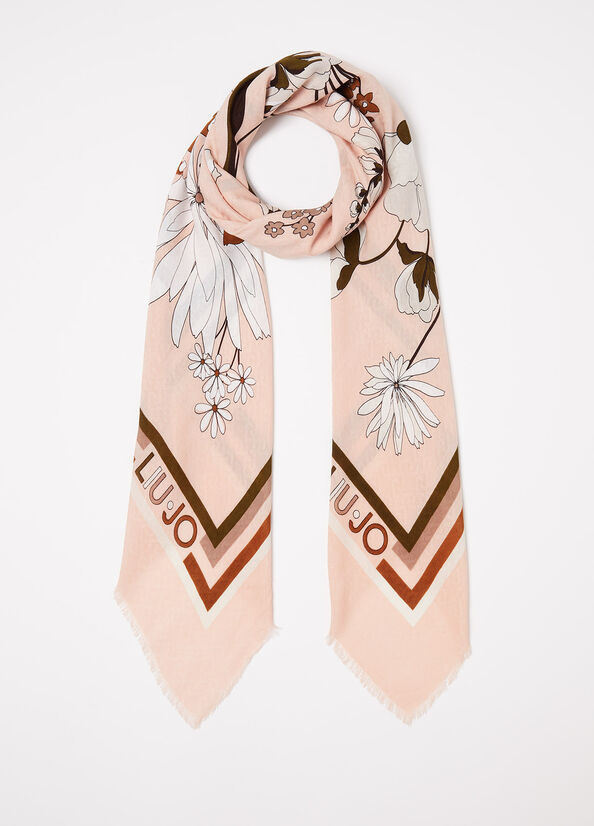 Foulard con stampa floreale