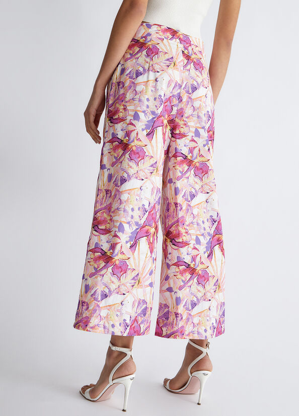 Pantaloni floreali ecosostenibili
