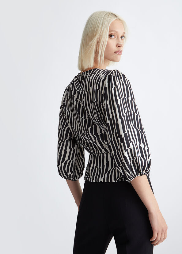 Blusa ecosostenibile con stampa