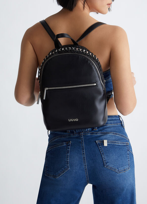 Zaino nero con logo
