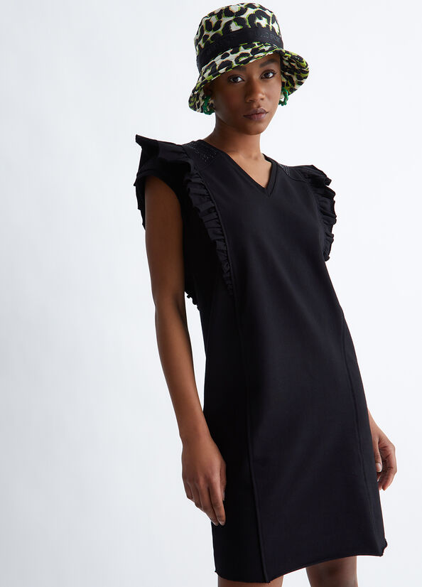 Vestito nero corto ecosostenibile
