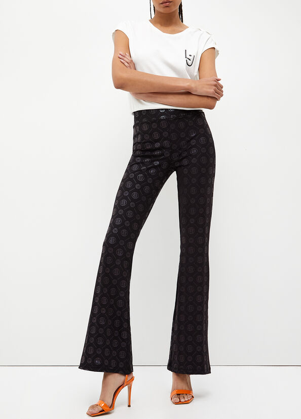 Pantaloni con stampa monogram