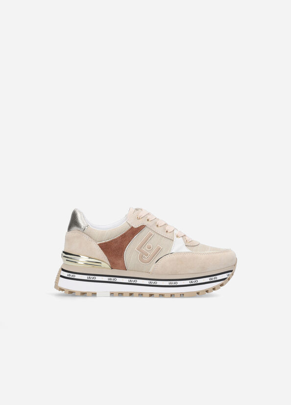 Sneakers platform in tessuto sparkling
