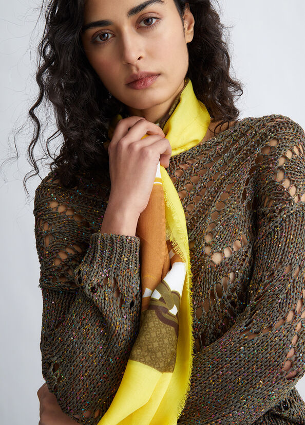 Foulard con stampa grafica