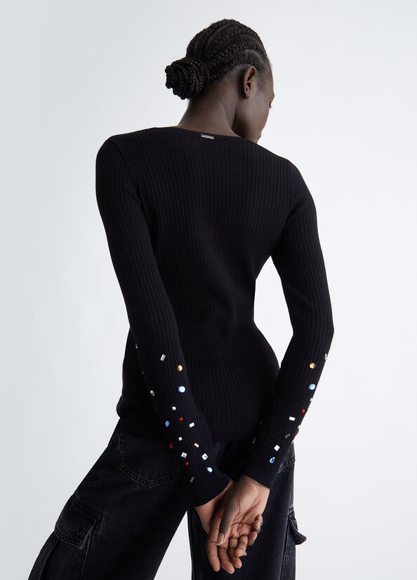 Maglia ecosostenibile con strass