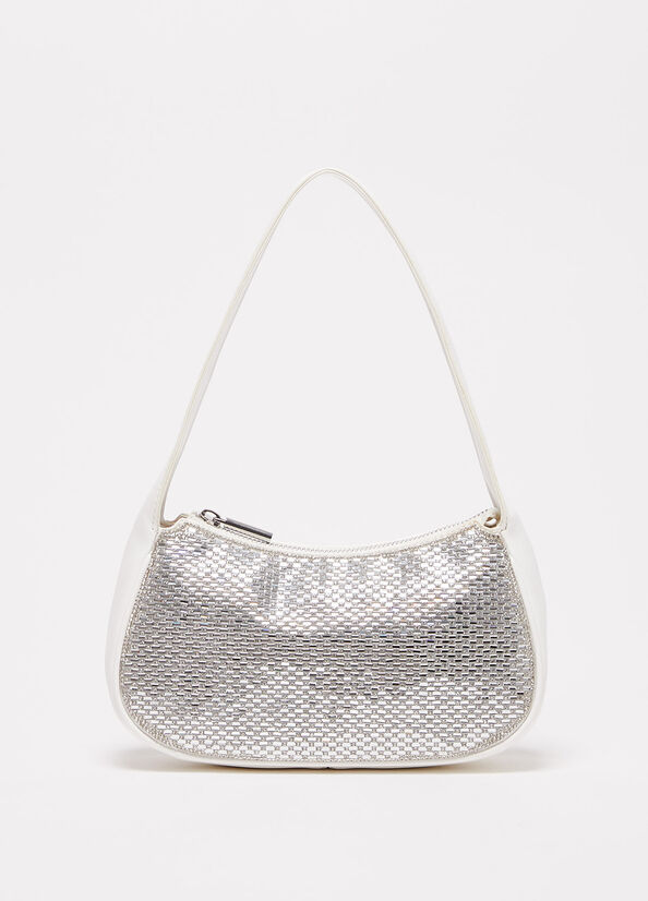 Borsa a spalla con strass