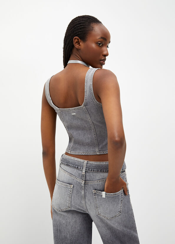Top ecosostenibile in denim