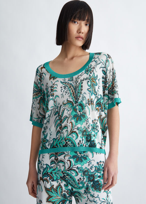 Pullover con stampa paisley