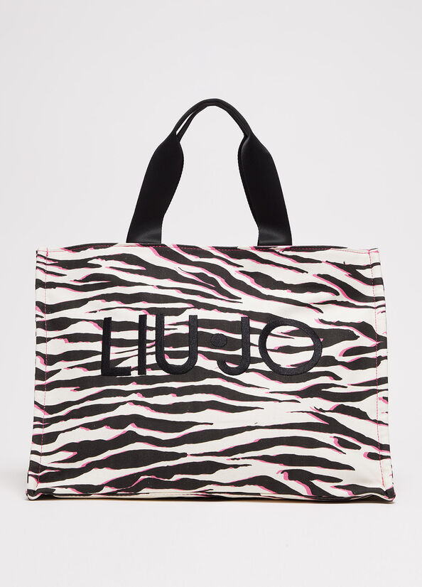 Shopping bag animalier in tela