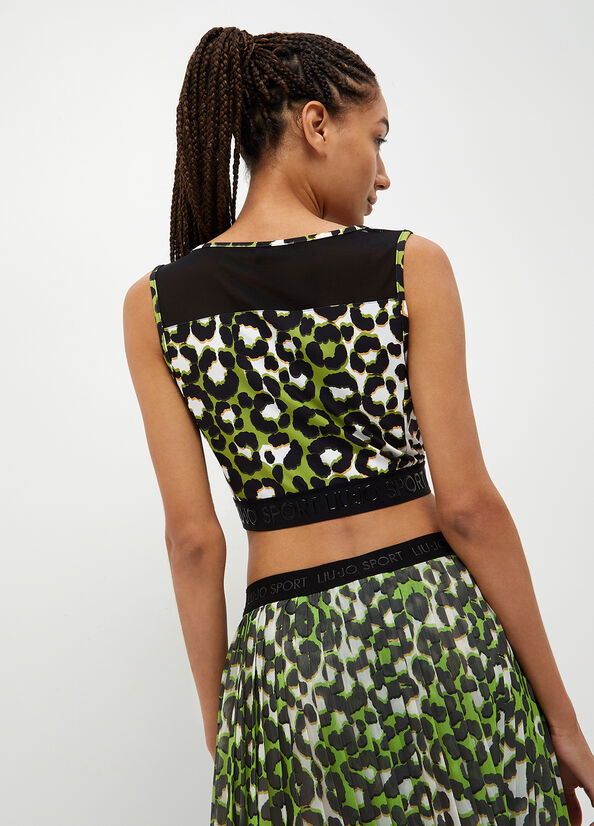 Top con stampa animalier