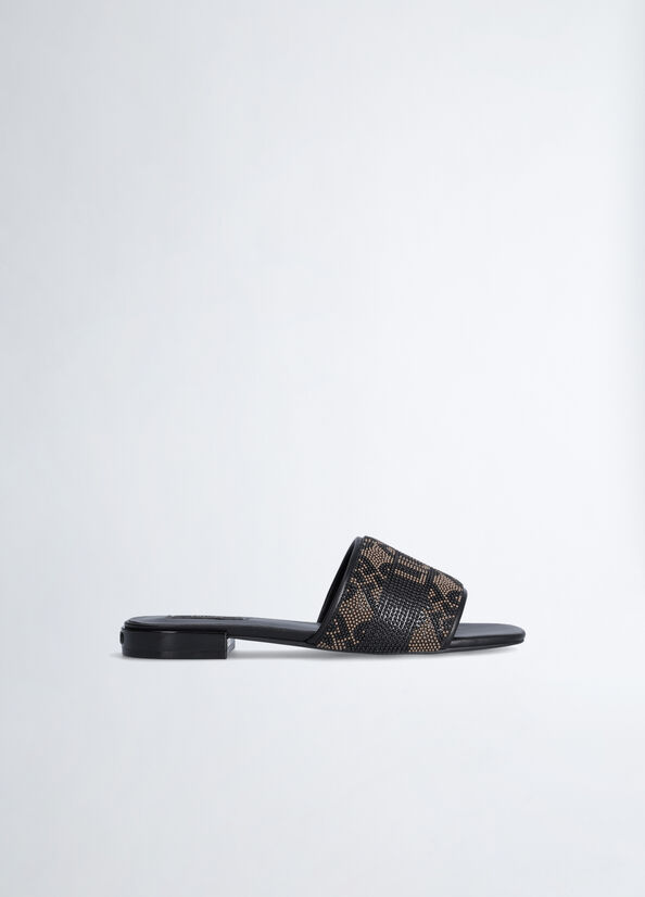 Sandali flat con logo monogram